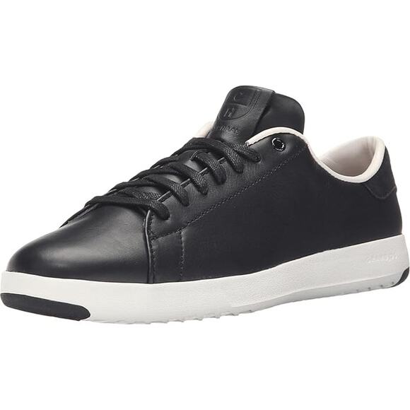 Cole Haan Men NWT Cole Haan Women\'s GrandPro Tennis Lace Sneaker, Black/White-Size 10.5
